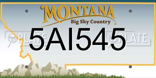 5AI545 Montana License Plate