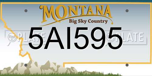 5AI595 Montana License Plate