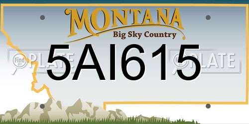 5AI615 Montana License Plate