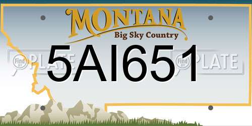 5AI651 Montana License Plate