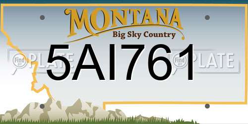 5AI761 Montana License Plate