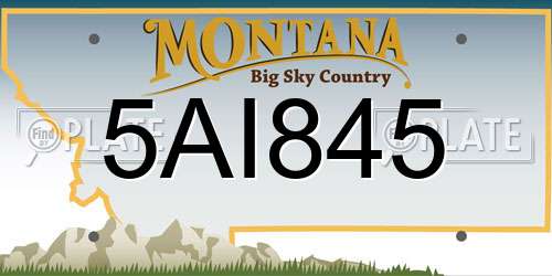 5AI845 Montana License Plate