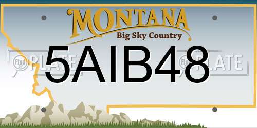 5AIB48 Montana License Plate