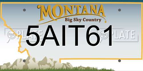 5AIT61 Montana License Plate