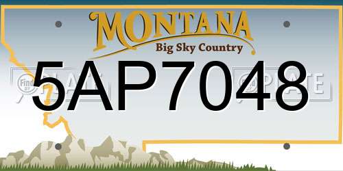 5AP7048 Montana License Plate