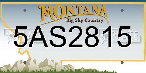 5AS2815 Montana License Plate
