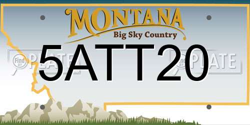 5ATT20 Montana License Plate