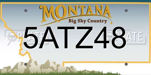 5ATZ48 Montana License Plate