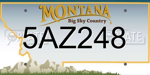 5AZ248 Montana License Plate