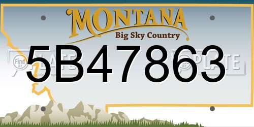 5B47863 Montana License Plate