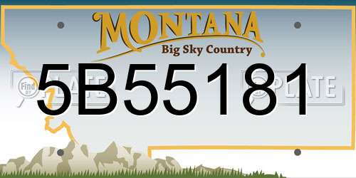 5B55181 Montana License Plate