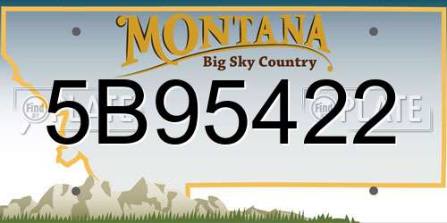 5B95422 Montana License Plate