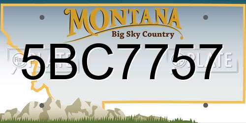 5BC7757 Montana License Plate