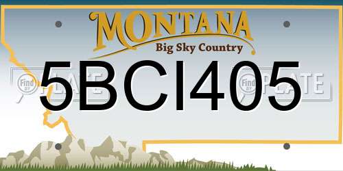 5BCI405 Montana License Plate