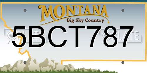 5BCT787 Montana License Plate