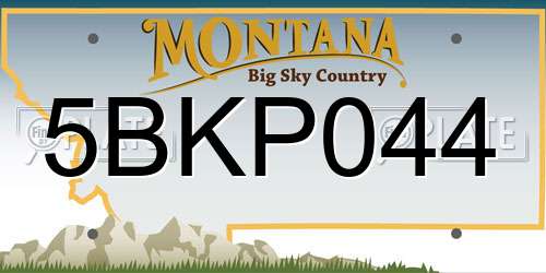 5BKP044 Montana License Plate