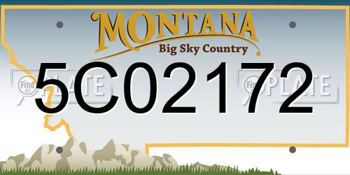5C02172 Montana License Plate
