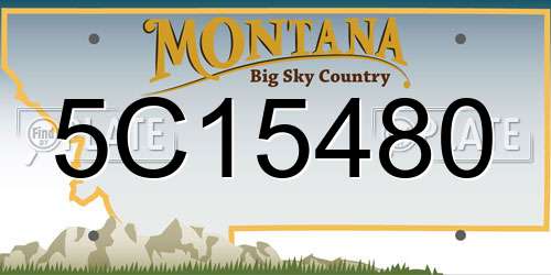 5C15480 Montana License Plate