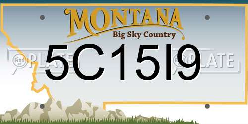 5C15I9 Montana License Plate