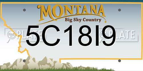 5C18I9 Montana License Plate