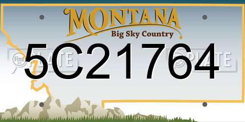 5C21764 Montana License Plate