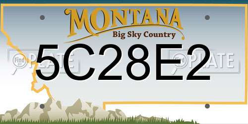 5C28E2 Montana License Plate