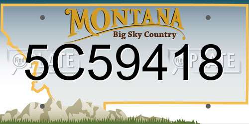 5C59418 Montana License Plate