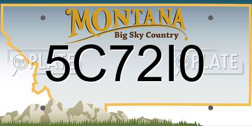 5C72I0 Montana License Plate