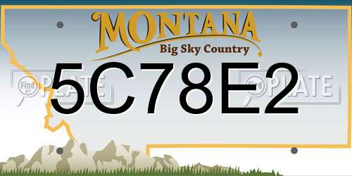 5C78E2 Montana License Plate