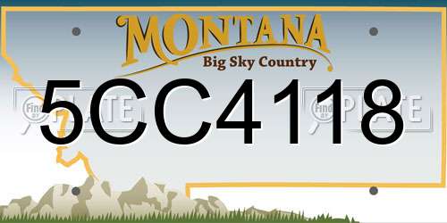 5CC4118 Montana License Plate