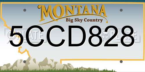 5CCD828 Montana License Plate