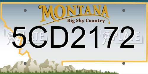 5CD2172 Montana License Plate