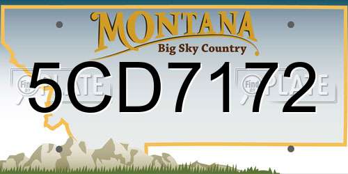 5CD7172 Montana License Plate