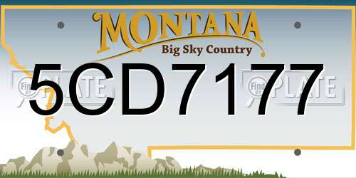 5CD7177 Montana License Plate