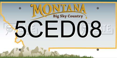 5CED08 Montana License Plate