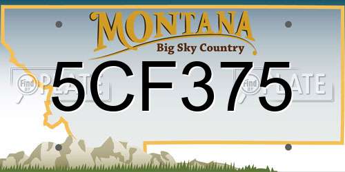 5CF375 Montana License Plate