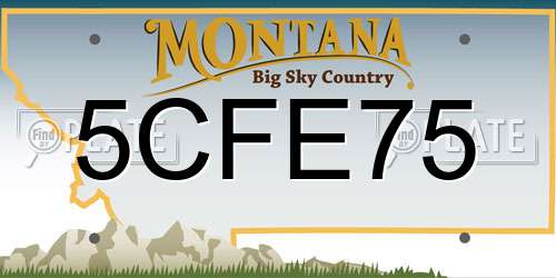 5CFE75 Montana License Plate