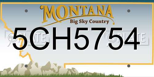 5CH5754 Montana License Plate