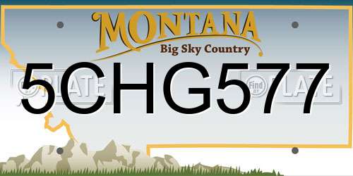 5CHG577 Montana License Plate