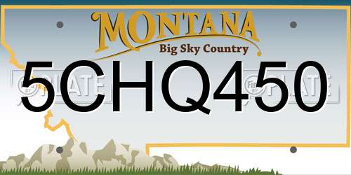 5CHQ450 Montana License Plate