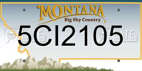5CI2105 Montana License Plate