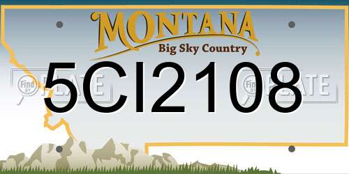 5CI2108 Montana License Plate