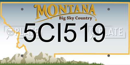 5CI519 Montana License Plate