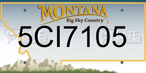 5CI7105 Montana License Plate