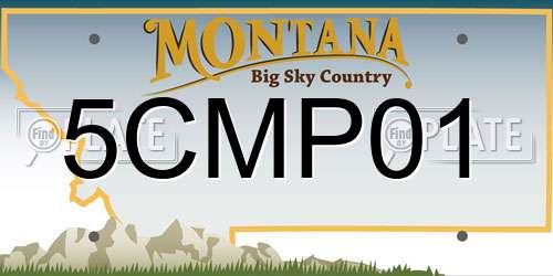 5CMP01 Montana License Plate