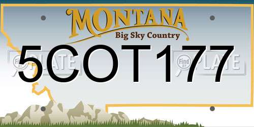 5COT177 Montana License Plate