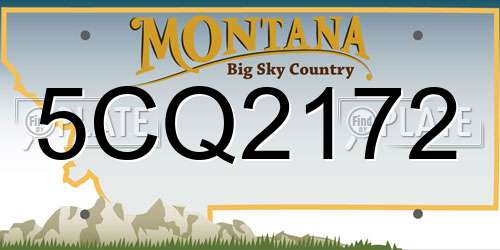 5CQ2172 Montana License Plate
