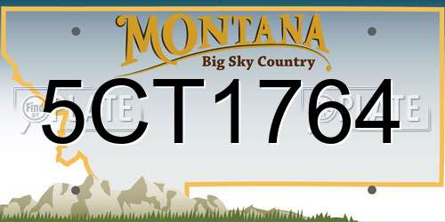 5CT1764 Montana License Plate