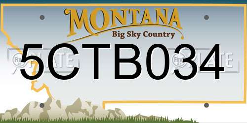 5CTB034 Montana License Plate