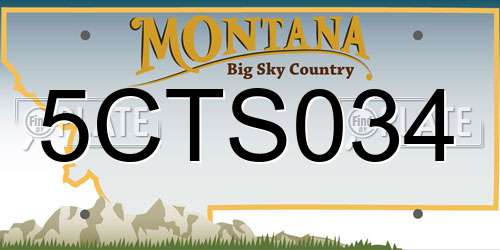 5CTS034 Montana License Plate